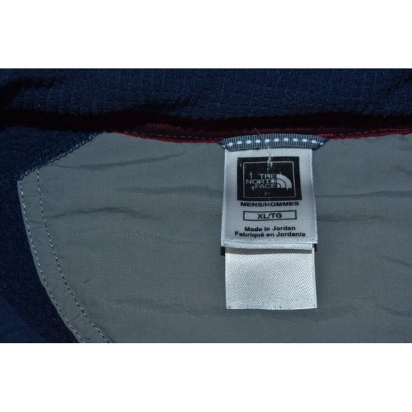 The North Face Men's Sweatshirt Size XL Blue Fleece 1/4 Zip Waffle Pullover - Picture 6 of 13